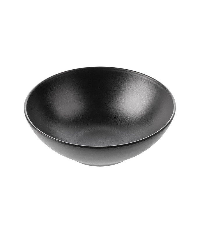 Coucou Melamine Round Bowl Black 210mm (9/27)