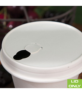 Paper Coffee Cup Lid PLA White 90mm (1000) CLEARANCE