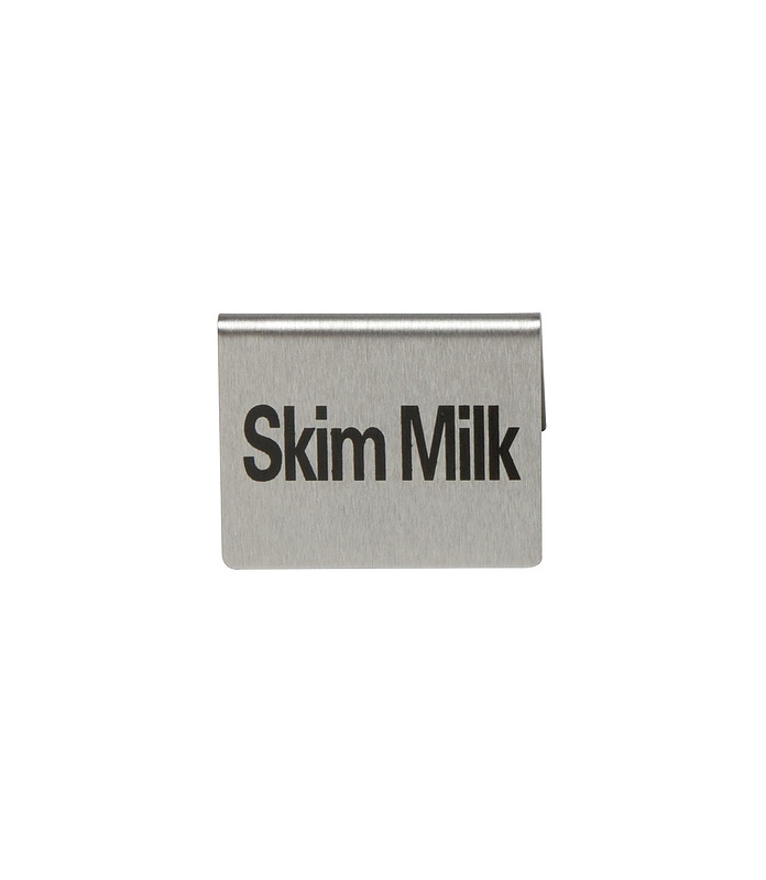 Stainless Steel Skim Milk Buffet Sign