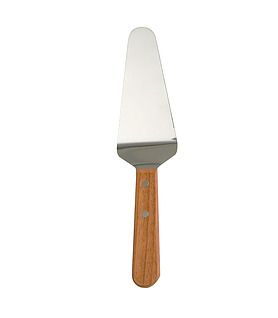 Stainless Steel Cake Server with Wood Handle
