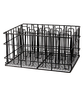 Black Glass Basket 20 Compartment 430 x 355 x 215mm