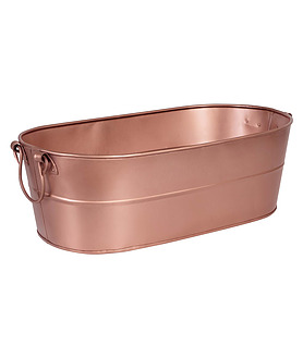 Copper Oval Brooklyn Beverage Tub 530 x 290 x 180mm