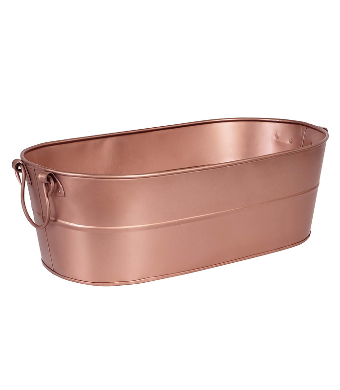 Copper Oval Brooklyn Beverage Tub 530 x 290 x 180mm