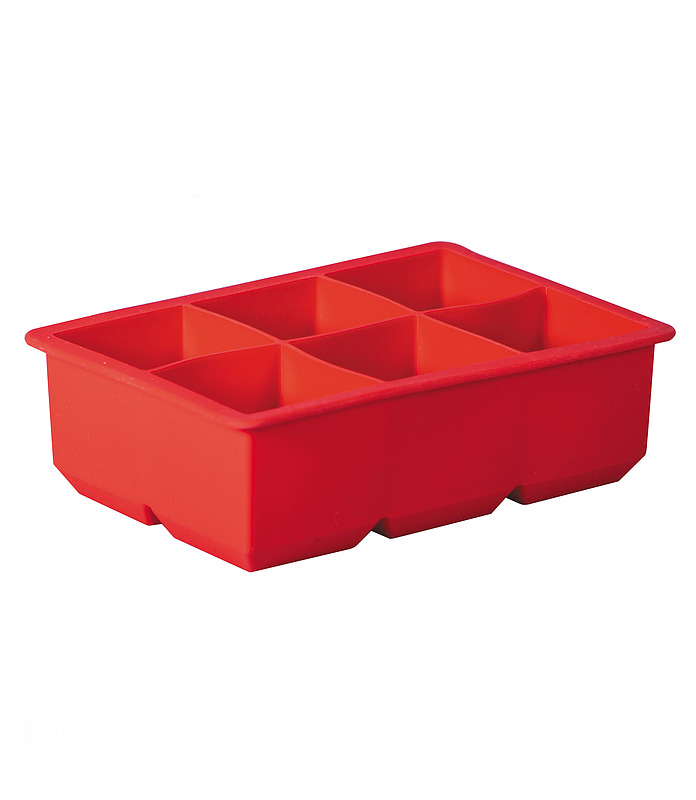 Avanti Red Ice Cube Tray King 6 Cup 115 X 165 X 50mm