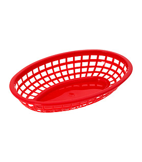 Red Oval Fast Food Basket