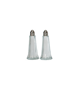 Salt & Pepper Glass Tower Pair