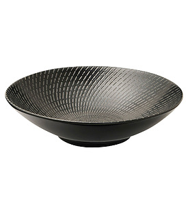 Luzerne Zen Bowl Round Black Swirl 240mm