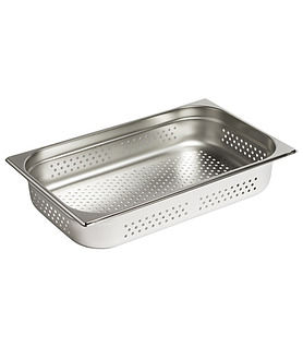 Stainless Steel Steam Pan Perforated 1/1 x 100mm Deep