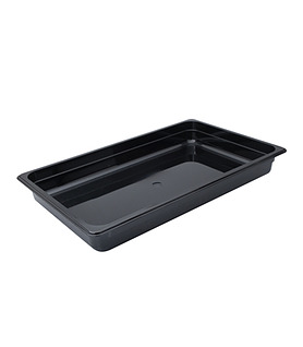 Polycarbonate Food Pan Black 1/1 x 100mm Deep