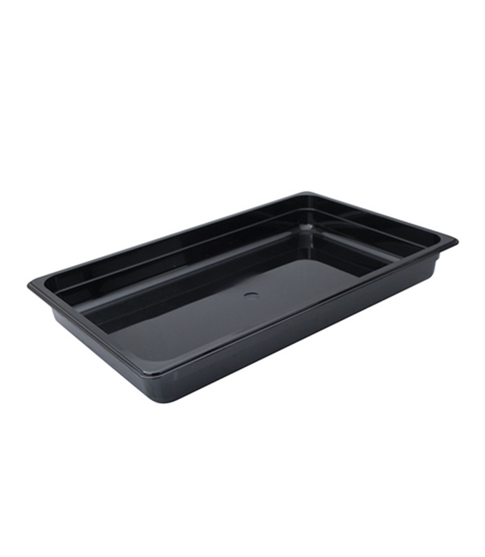 Polycarbonate Food Pan Black 1/1 x 100mm Deep