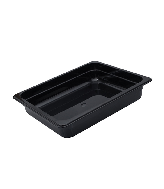 Polycarbonate Food Pan Black 1/2 x 65mm Deep