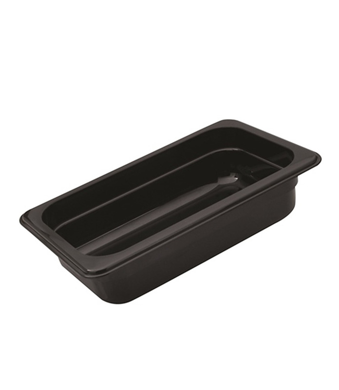 Polycarbonate Food Pan Black 1/3 x 100mm Deep