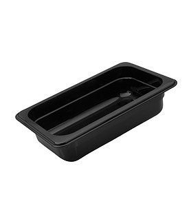 Polycarbonate Food Pan Black 1/4 x 100mm Deep