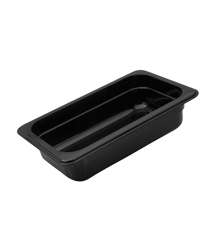 Polycarbonate Food Pan Black 1/4 x 100mm Deep