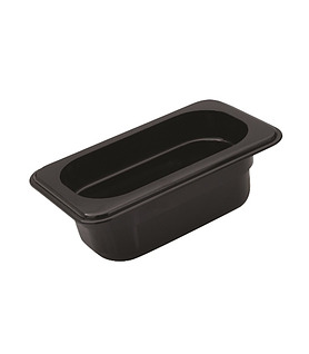 Polycarbonate Food Pan Black 1/9 x 65mm Deep