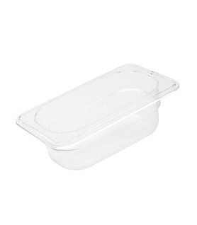 Polycarbonate Food Pan Clear 1/9 x 100mm Deep