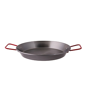 Black Steel Paella Pan 380mm