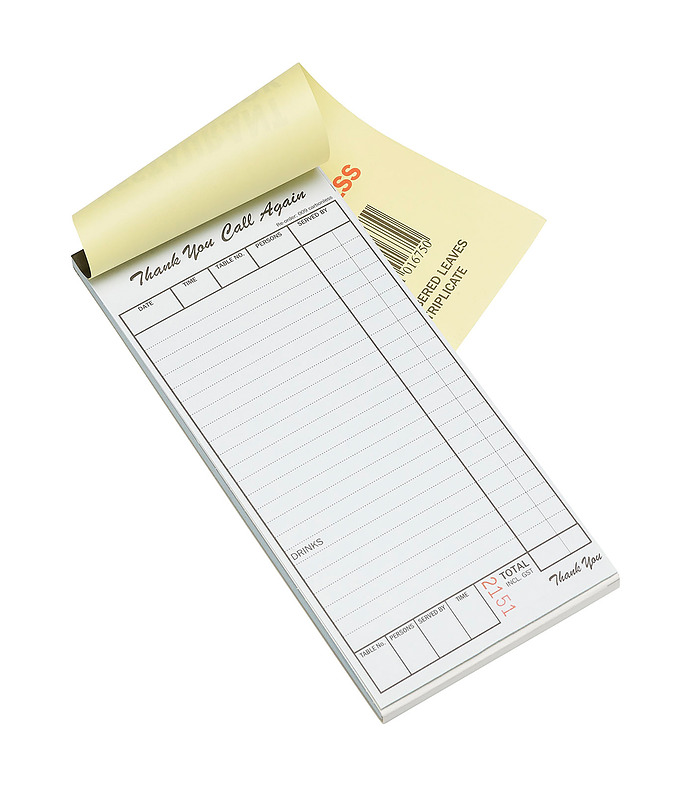 Quadruplicate Take Away Docket Book 25 Pages