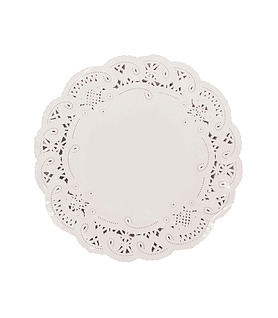 Paper Doyley Round White Lace 210mm 2000 Per Ctn