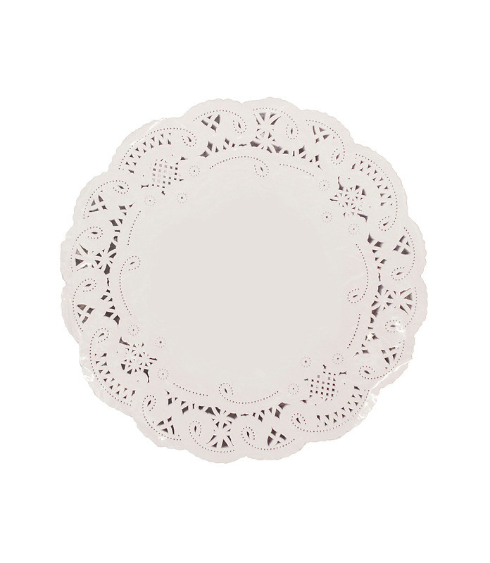 Paper Doyley Round White Lace 210mm 2000 Per Ctn