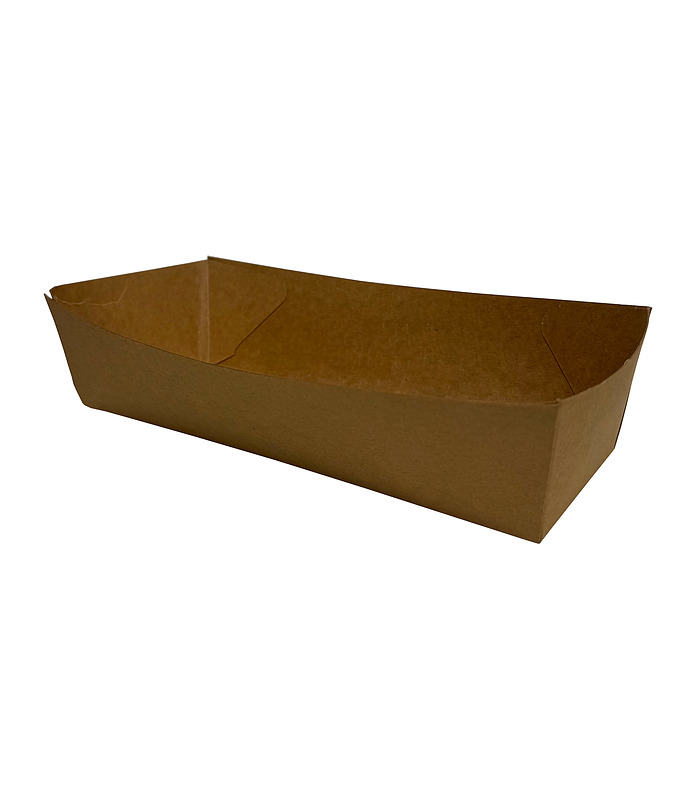 Greentrail PLA Kraft Food Tray Hot Dog 190 x 70 x 50mm (500)