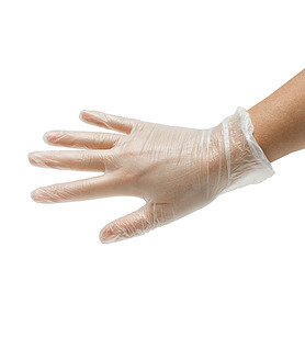 Glove Clear Vinyl Powdered Small 100 Per Ctn