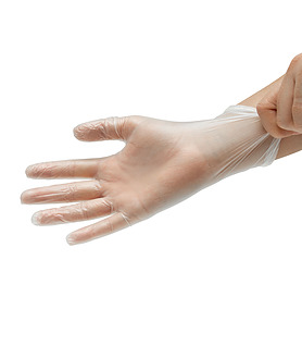 Glove Clear Vinyl Powdered Large 100 Per Ctn