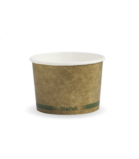 BioBowl Green Stripe Kraft 8oz 1000 Per Ctn