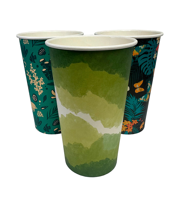 ECO-GO Single Wall Art Series PLA Coffee Cup 16oz, 473ml (1000)