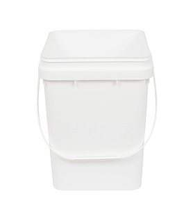 10L Square Pail White