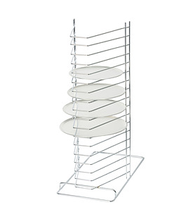 Chrome Pizza Plate Rack 18 Slot