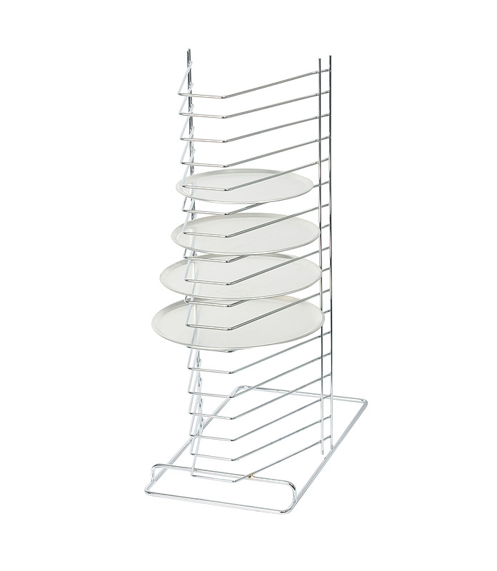 Chrome Pizza Plate Rack 18 Slot