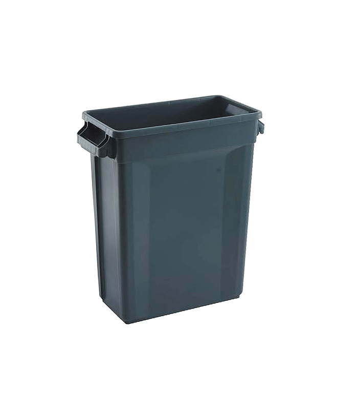 Trust Svelte Slimline Rectangular Bin Grey 60L