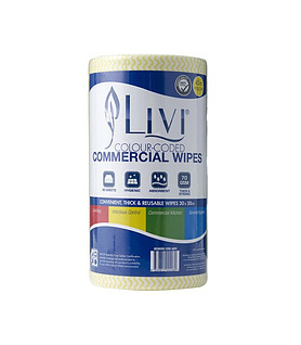 Livi Wipes Heavy Duty Yellow 45m Roll