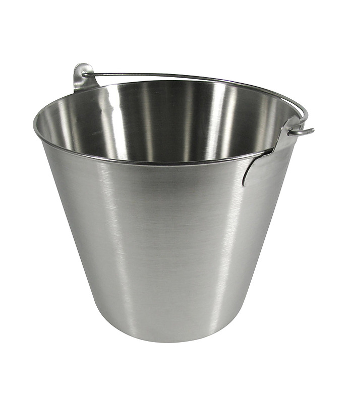 Heavy Duty Bucket Stainless Steel 0.7mm Gauge 12L