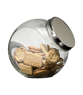 Glass Cookie Jar With Screw Lid 4.2L