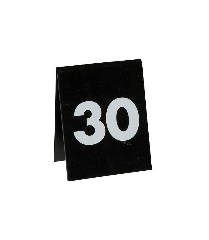 White on Black A-Frame Table Number Set 11-20