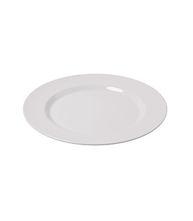 Melamine Wide Rim Plate White 170mm