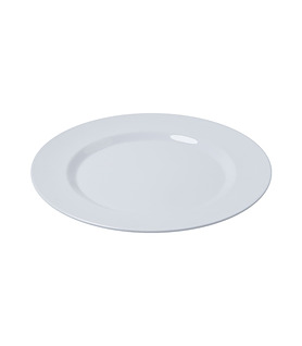 Melamine Wide Rim Plate White 215mm