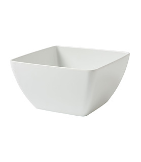 Melamine Square Rounded Bowl White 270mm