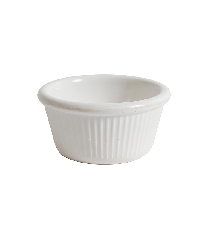 Melamine Ramekin Fluted White 88ml