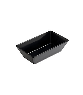 Melamine Rectangular Deep Dish Black 250 x 150mm