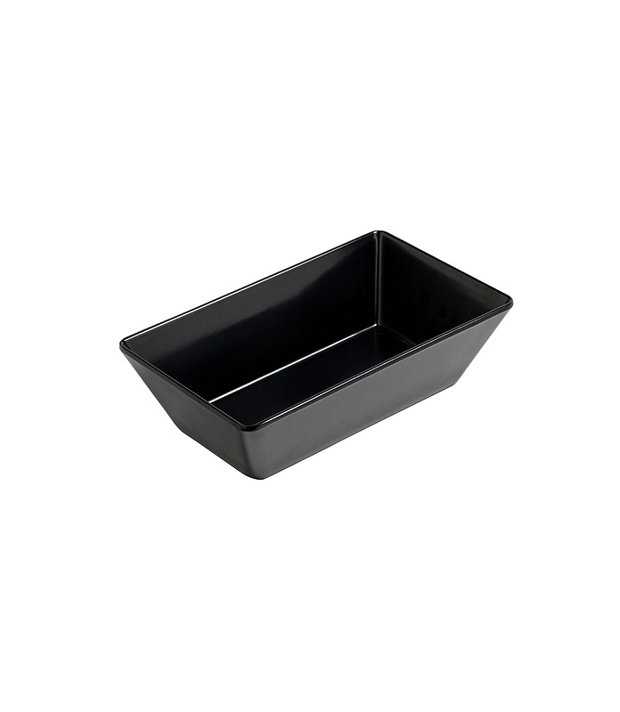 Melamine Rectangular Deep Dish Black 250 x 150mm