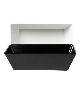 Melamine Rectangular Deep Dish Black 250 x 150mm