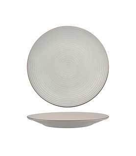 Zuma Plate Round Ribbed Mineral 210mm