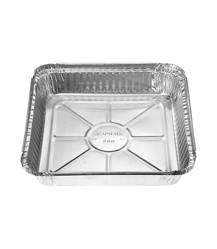 Capri Foil Container Square 1.5kg 215 x 215mm 200 Per Ctn