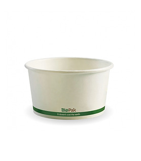 BioBowl White Green Stripe 12oz 500 Per Ctn