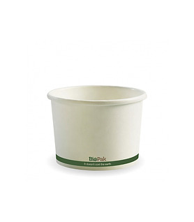 BioBowl White Green Stripe 16oz 500 Per Ctn