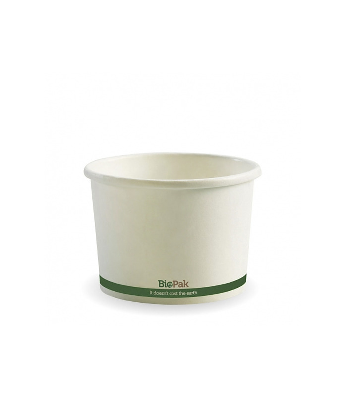 BioBowl White Green Stripe 16oz 500 Per Ctn