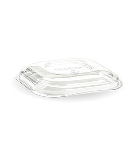 BioCane Takeaway Square Base Lid Clear 600 Per Ctn